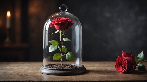 Découvrez la rose éternelle sous cloche: charme et élégance